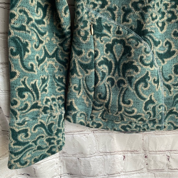 Sherpa Adventure Gear Fleece Sweater Green Cloud Mock Neck 1/4 Zip Women’s Sz Sm - Picture 4 of 7